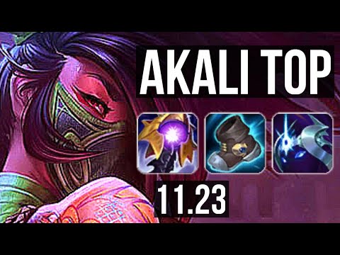 AKALI vs CAMILLE (TOP) | 7 solo kills, 1000+ games, Legendary, 1.5M mastery | KR Master | 11.23