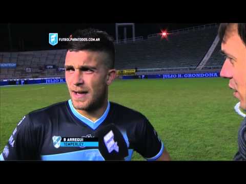 Arregui: "El punto es muy valioso". Aldosivi 0 - Temperley 0. Fecha 18. Primera División 2015. FPT.