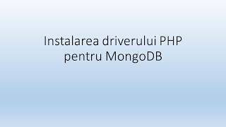 Download the video "2 Install PHP driver for MongoDB"
