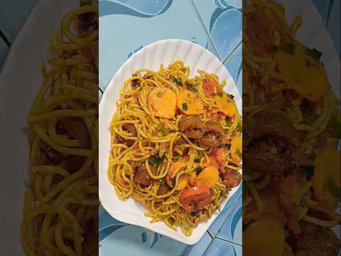 Palm Oil Spaghetti in 1 Minute! #Shorts