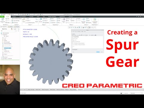 Creo Parametric - Spur Gear Design | Involute Curve - Advanced Part Modeling