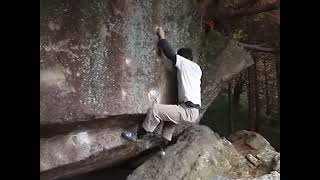 Video thumbnail of 金崋山, 初段 (7a+). 瓢 (Fukube)