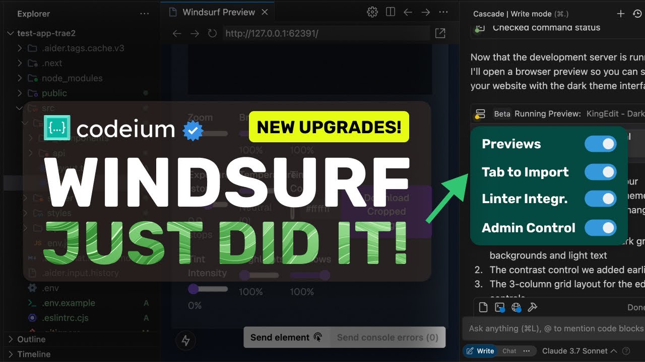 Windsurf (Wave 4): These NEW Preview & More Features MAKES Bolt, Cursor & V0 OBSOLETE!