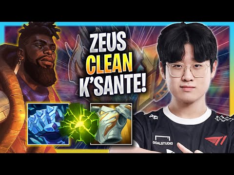ZEUS IS SUPER CLEAN WITH K'SANTE! - T1 Zeus Plays K'sante TOP vs Vayne! | Season 2023