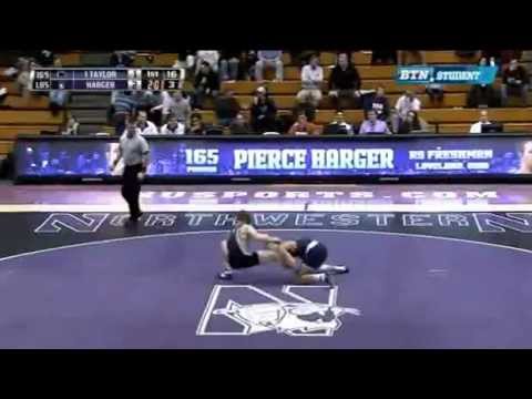 David Taylor vs Pierce Harger - College Wrestling 2012