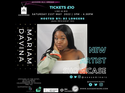 Access All Areas: How To Market & Promote Your Music - Mariam Davina Live Performance (21/5/22)