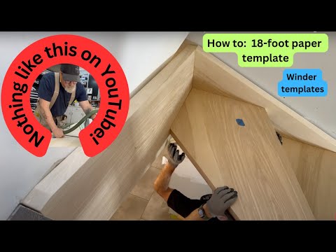 Super Complex Stair Build: Open-riser Winders made with templates