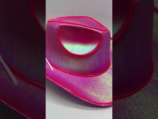 Vídeo relacionado con Sombrero de vaquero unisex con ala LED intermitente luminosa, divertido sombrero iluminado para boda, baile de graduación, fiesta de cumpleaños, Halloween, Navidad, morado