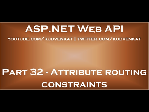 Web API attribute routing constraints