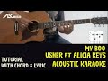 Usher, Alicia Keys - My Boo [ Acoustic Karaoke with Chord & Lyric ]