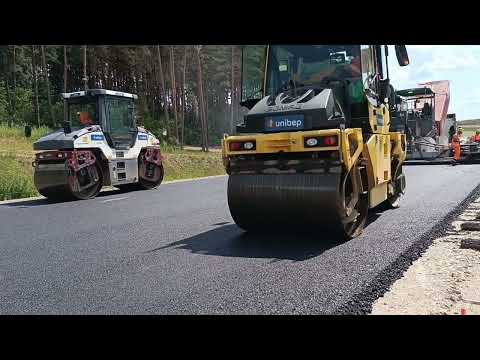 km ok. 25+300 warstwa pod budowę z betonu asfaltowego