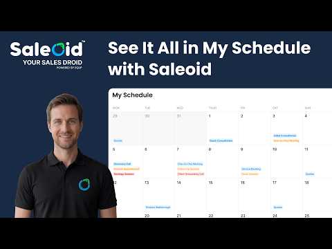 See It All in My Schedule with Saleoid 