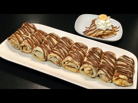 CRÊPES NUTELLA BANANE, IDÉALE QUAND ON A DES BANANES TROP MÛRES