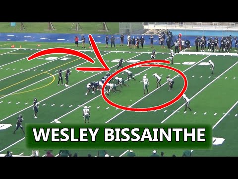 Miami Central 2022 LB Wesley Bissainthe a Tackling MACHINE! | Spring Game Highlights