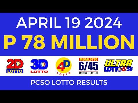 Lotto Result Today 9pm April 19 2024 PCSO