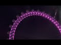 Night Life London London Eye Passing Through Car UK 4K