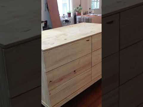 DIY Kitchen Island|IKEA HACK #diy #design #ikea
