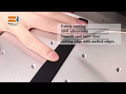 RFH 10w Nanosecond uv pulsed laser cutting fabric with no burnt