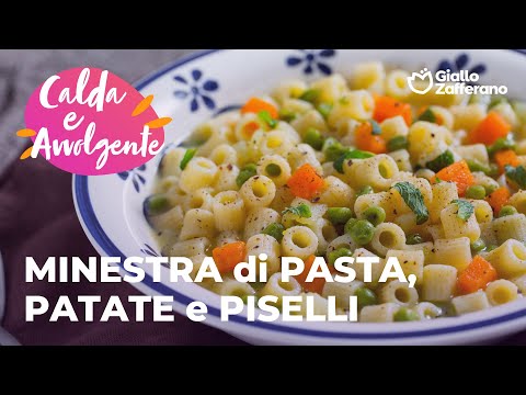 MINESTRA di PASTA, PATATE e PISELLI - COMFORT FOOD INVERNALE😋🌿🥔