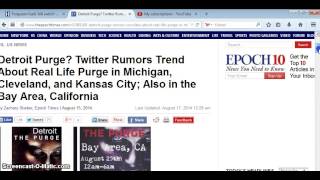 "DETROIT PURGE RUMORS ABOUT REAL LIFE PURGE IN MICHIGAN AND CALIFORNIA