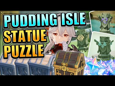 Pudding Isle Statue Puzzle Golden Apple Archipelago EASY TO FOLLOW Genshin Impact 2.8 Chest Location