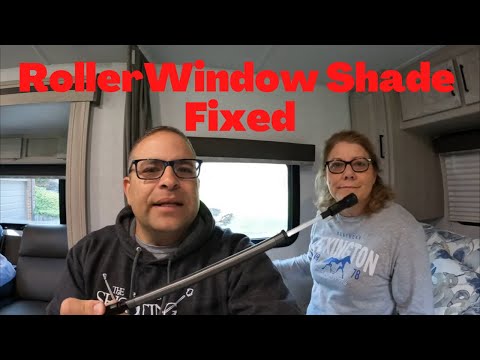 RV roller shade Fix (Free Parts)  #rvlife #rvliving #rockwood #camping