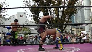 2024.11.17　#OSAKAモリアゲ隊 #ひらかたDASH!!8大会　キアイリュウケンエッちゃん ＆ ボンバー奥野 組vs ドングリー藤江 ＆ 後藤哲也 組 #wrestling