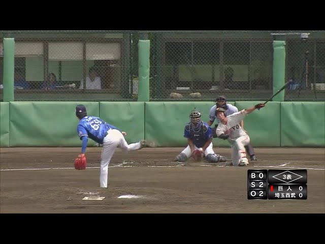 【ファーム】ライオンズ・郭俊麟 3者連続の奪三振で3回までパーフェクト!! 2018/8/18 L-G(ファーム)