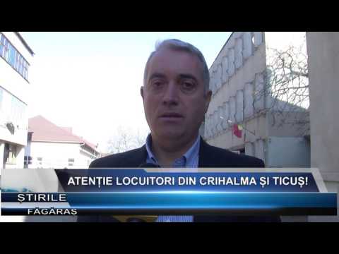 Atentie locuitori din Crihalma si Ticus!