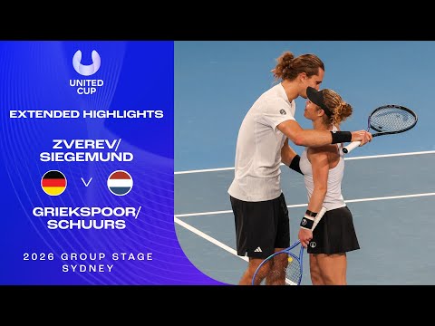 Zverev/Siegemund v Griekspoor/Schuurs Extended Highlights | United Cup 2026 Group F