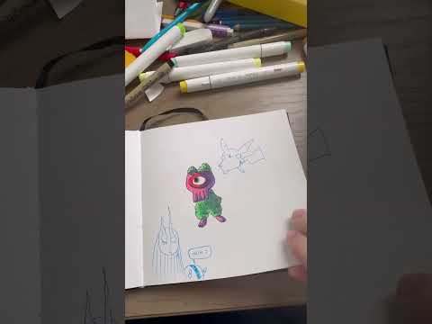 Daily Sketchbook doodles Day 23 #art #oc #originalcharacter #youtubeshorts #shorts #sketchbook #fyp