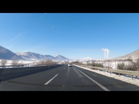 Driving in Greece, from Athens to Ptolemaida. E75 - Egnantia Odos.