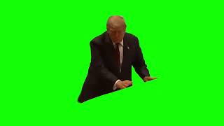 Trump tapping green screen