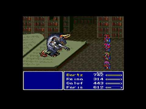 Final Fantasy V - Earliest Blue Magic (Guard-Off, L5 Death, Magic Hammer, Aqua Rake)