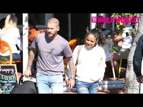 Christina Milian & Matt Pokora Step Out With Their Newborn Baby For Lunch At Fred Segal 2.11.20