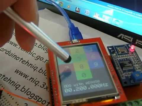 Touch screen DDS with AD9850