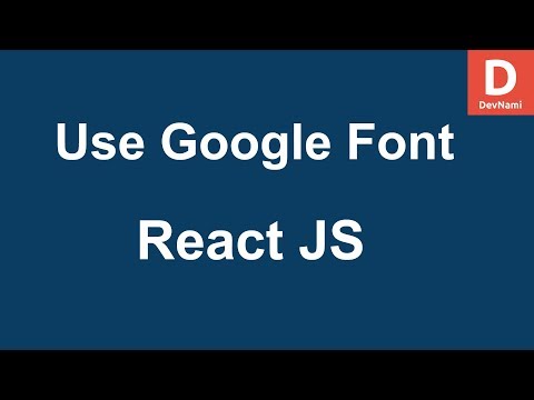 React How to Use Google Font in Project With React JS