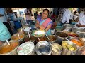 Hardworking Lady Selling Unlimited Meals Veg Non Veg Indian Street Food
