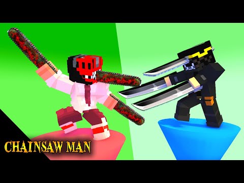 KRMStudioZ - CHAINSAW MAN VS KATANA MAN : DENJI - Minecraft Animation