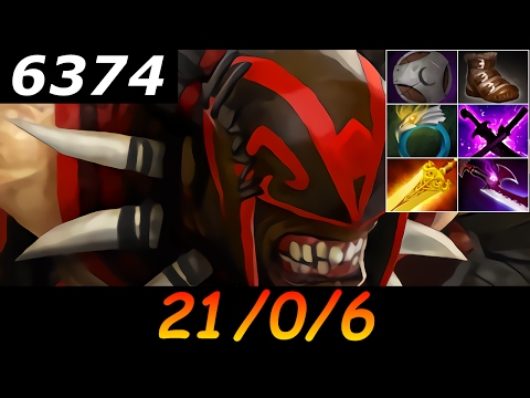 Dota 2 Bloodseeker 6374 MMR 21/0/6 (Kills/Deaths/Assists) Ranked Full Gameplay
