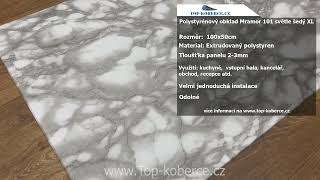 Polystyrénový obklad Mramor 101 světle šedý XL 100x50cm  