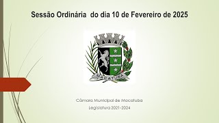 sessão ordinária do dia 10 de fevereiro de 2025