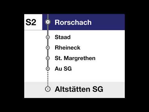 SBB/Thurbo Ansagen • S2 • Nesslau-Neu St. Johann – St. Gallen – Altstätten SG