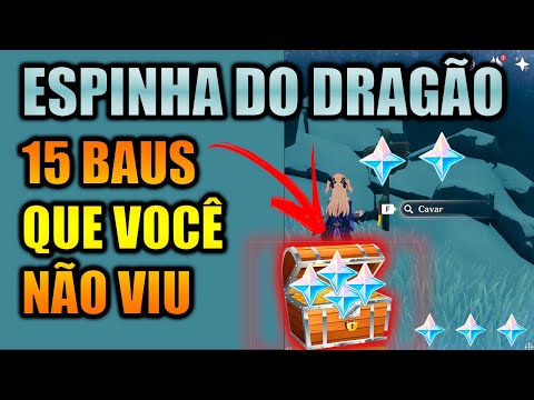 15 Baús Escondidos em ESPINHA DO DRAGÃO - Genshin Impact