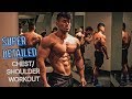 SUPER DETAILED CHEST & SHOULDER WORKOUT | 7 WEEKS OUT ARNOLD CLASSIC | MY NEW CAMERA