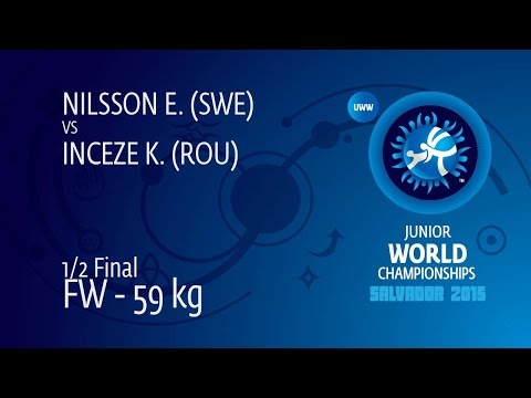 1/2 FW - 59 kg: E. NILSSON (SWE) df. K. INCEZE (ROU) by FALL, 2-0