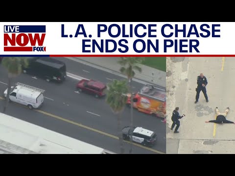 Video | WATCH: Stolen van suspect leads LA police on high-speed chase, flees | LiveNOW from FOX