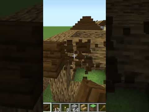 I build Small Village in Minecraft Creative mode 2023 Day 696 #shorts