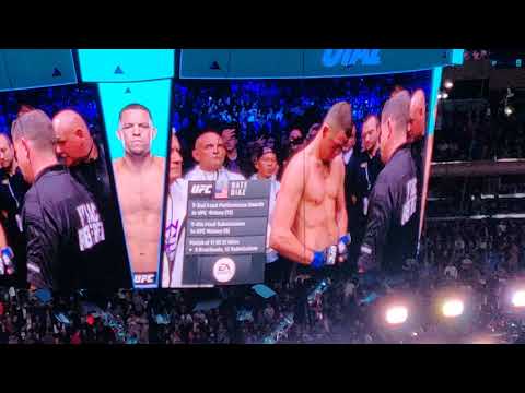 UFC 244: Nate Diaz Vs Jorge Masvidal full walkout | Crowd Reaction