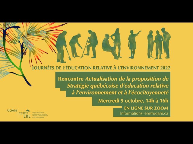 Rencontre «Actualisation de la proposition de Stratégie québécoise d&rsquo;EREE»
